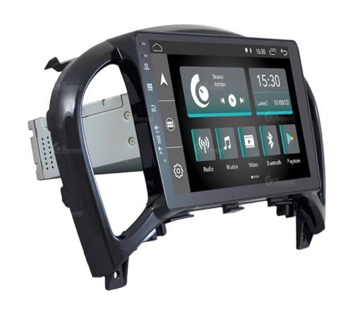 Radio de Coche para Nissan Juke (con navegación y cámara de visión Trasera con visión de 360°) Android GPS Bluetooth WiFi USB Dab+ Touchscreen 9" 4core Carplay AndroidAuto