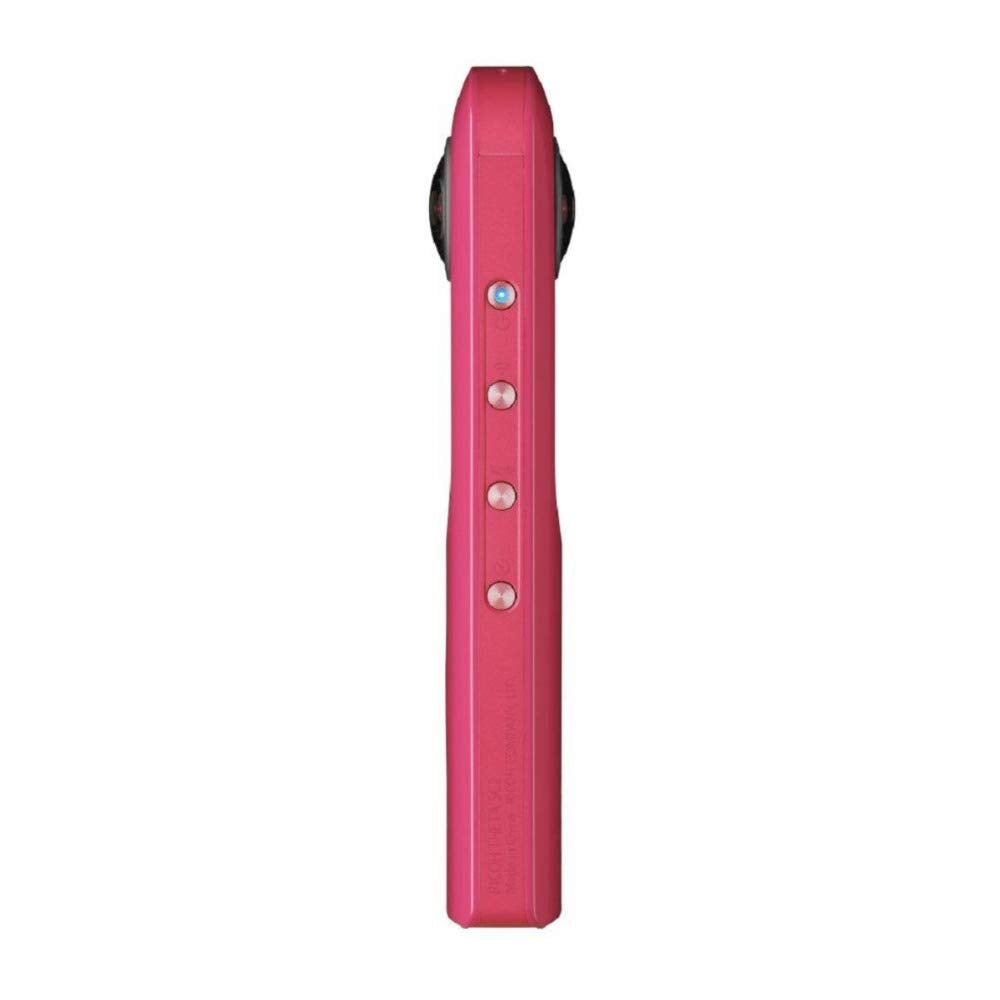 Ricoh Theta SC2 Pink - Cámara de vídeo 4K de 360° con estabilización de Imagen, Imagen, Transferencia de Datos de Alta Velocidad, Hermosa Toma de Retratos con detección de rostros,