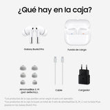 Samsung Galaxy Buds3 Pro + Cargador - Auriculares Inalámbricos, Cancelación de Ruido, Bluetooth, Audio 361, Sonido Hi-Fi, Blanco (Versión Española)