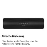 TechniSat AUDIOMASTER SL 450 - Barra de Sonido con Bluethooth (30 W, Puerto USB, HDMI, HDMI ARC, 2.0 Canales, AUXin, Entrada de Audio óptica, Mando a Distancia), Color Negro