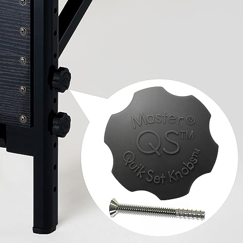 Master Massage Tumbona de Masaje portátil, Plegable, de Madera, con cojín Musical, Piel, Negro, 76 cm