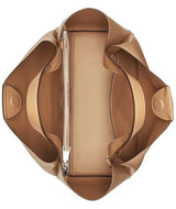 DKNY Willa Satchel, 100% Poliuretano Mujeres, Capuchino, Large