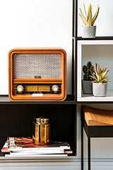 Camry CR1188 Radio Retro Am/FM, Bluetooth, Sintonizador de Frecuencia Manual, Puerto USB, Carcasa Madera Diseño Vintage