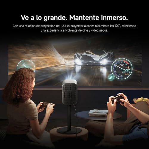 Xiaomi L1 Proyector Inteligente 1080P con Google TV & Netflix, Portátil Cine en Casa, Enfoque Auto & Keystone, HDR10/HLG, Pantalla 120", WiFi 5G Bluetooth, Audio Dolby, Proyector Exterior