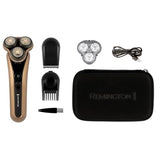 Remington XR1795 Afeitadora Rotativa y Láminas 2 en 1 X9 Limitless X, sistema de corte híbrido SynX, inalámbrica, recargable, uso en seco/mojado, Pivotball de 360°, memorización del afeitado