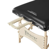 Master Massage Balboa - Camilla de Masaje portátil (71 cm, Plegable), Color Negro Brillante