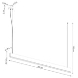 SOLLUX lighting - Colgante - LYKKE Lámpara Colgante - Iluminación decorativa - Lámpara LED - Bajo Consumo Energético - LED, 4000K, 36W, 3197lm, CRI93, ~230V, 50Hz, IP20 - Roble -150x3,5x150cm