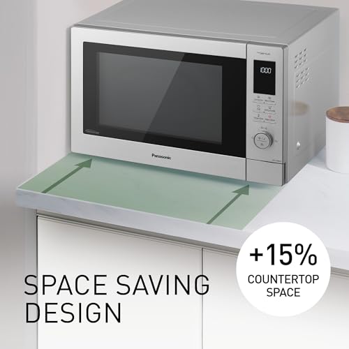 Panasonic NN-CD88QSEPG Air Fry Combi Horno Microondas de 34 L con Grill De Cuarzo, 1000 W, Descongelación Automática, Sensor Genius, Acero Inoxidable, Plateado