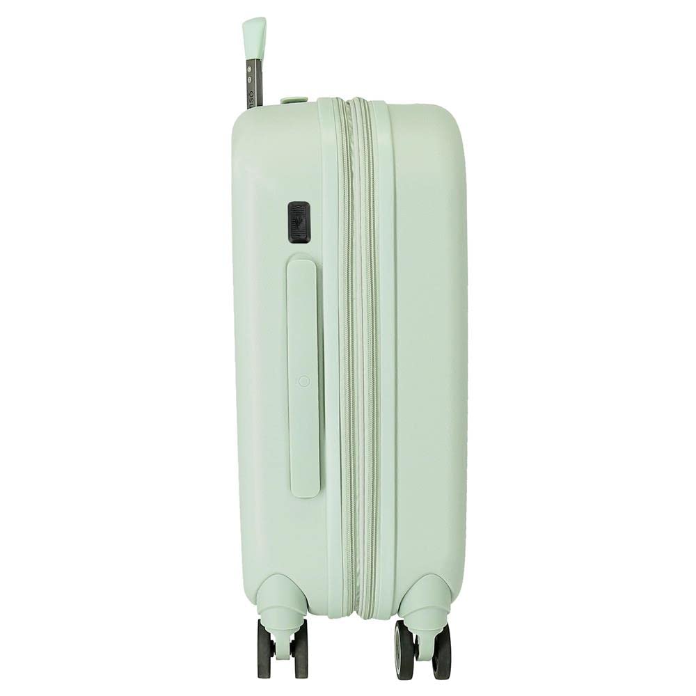 Enso Tropical Love Maleta de Cabina Verde 40x55x20 cms Rígida ABS Cierre TSA Integrado 37L 2,74 kgs 4 Ruedas Dobles Equipaje Mano
