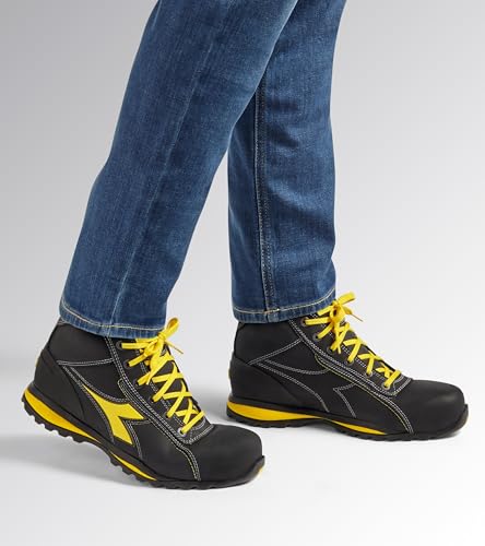 Utility Diadora GLOVE MID S3 HRO SRA, zapatos de trabajo Unisex Adulto, NEGRO, 43 EU