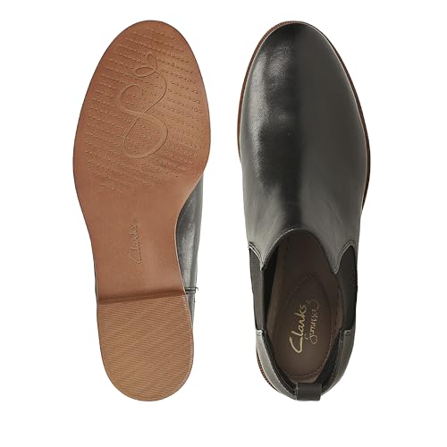Clarks Taylor Shine, Botas Chelsea Mujer, Black Leather, 37.5 EU