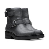 Clarks Hebilla Rebelle, Botas de Moda Mujer, Black Wlined Lea, 35.5 EU