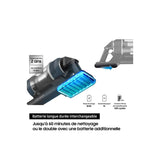 Samsung VS20B95C43W/WD Aspirador de Mano inalámbrico, Plástico, Metal Cromado Negro