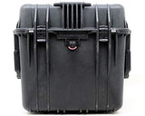 Peli 0340 contenedor de Transporte Profundo con Asas Laterales, asa retráctil y Ruedas robustas, IP67 estanco, 96L de Capacidad, Fabricado en EE.UU., con Espuma Personalizable, Color Negro