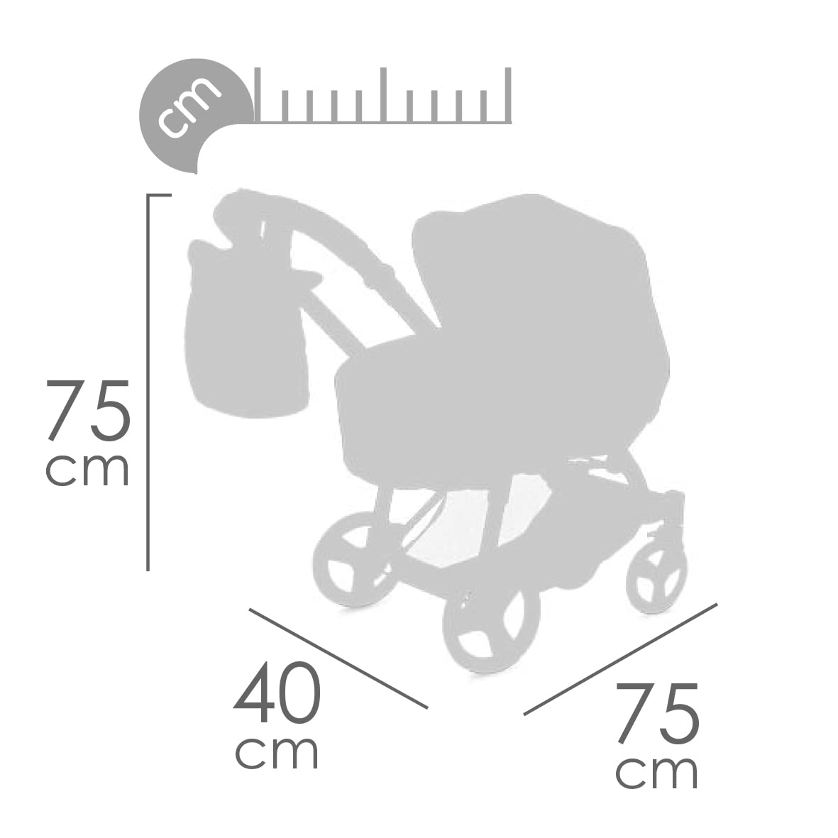Carro de Muñecas Gala 3x1 con Bolso DeCuevas 81651