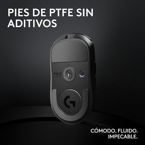 Logitech G PRO X SUPERLIGHT 2 LIGHTSPEED Ratón inalámbrico Gaming, Europa del Este Envases, 8K, ligero, 60g, HERO 2, 888 IPS, 44K DPI, 5 botones programables, USB-C, PC/Mac - Negro