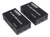 PremiumCord 4K Extensor HDMI a 100 m a Través de Cable de Conexión Cable Cat5e/Cat6, Carcasa Metálica, Estado LED, Compatible con Vídeo 4K UHD, Full HD 1080p 60Hz, HDCP, Negro