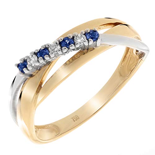 Orphelia Mujer 18 k (750) oro bicolor redondo blanco diamante
