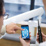 Philips Sonicare DiamondClean Smart 9400 Cepillo de dientes eléctrico, cepillo de dientes sónico con aplicación, sensor de presión, detección de cabezal de cepillo, 4 modos de cepillado y 3 niveles de