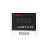 Contador de dinero portátil y detector de billetes falsos con doble pantalla led