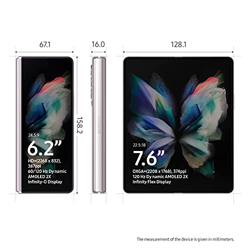 Samsung Galaxy Z Fold3 5G Teléfono móvil SIM Free Android Plegable Smartphone 256GB Phantom Silver (versión del Reino Unido)