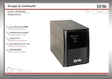 LINK LKUPS1000 - Sistema de alimentación ininterrumpida 1000 Va 600 W, Negro