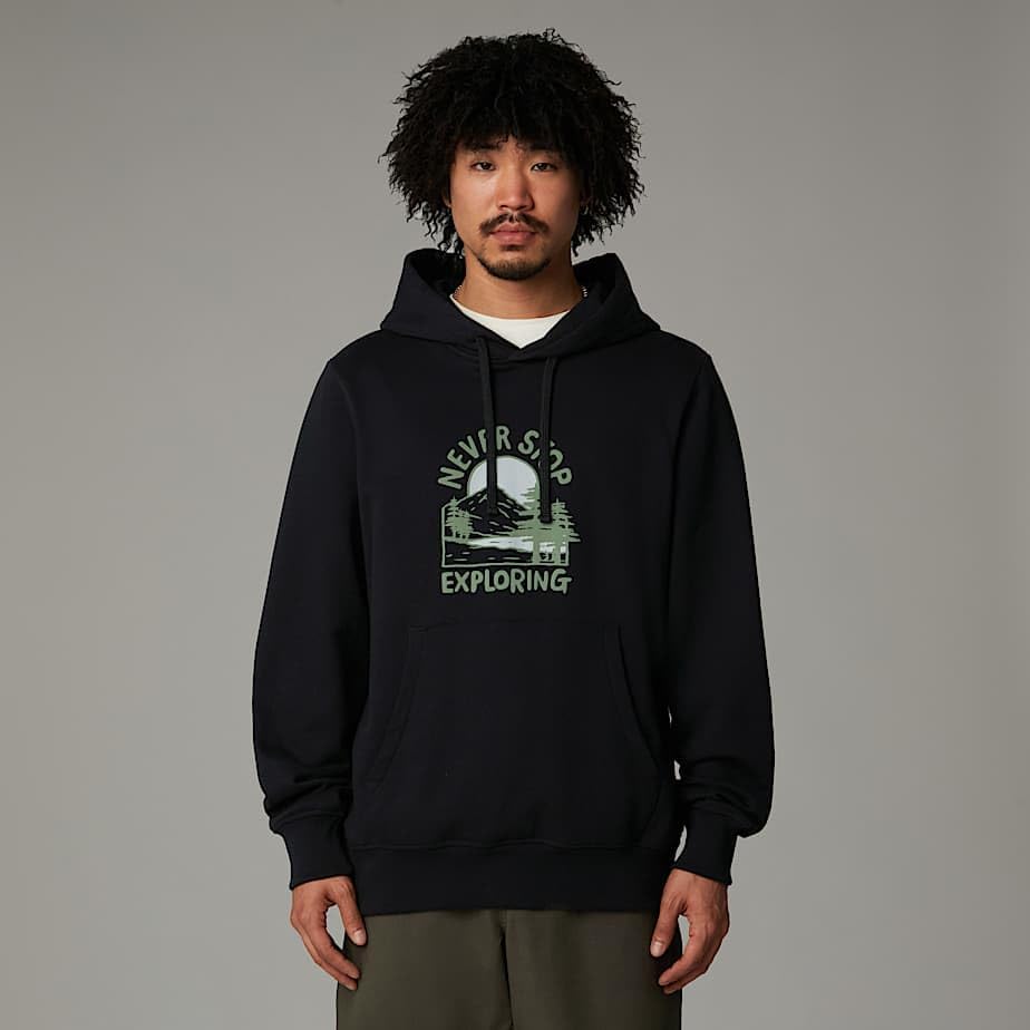 THE NORTH FACE NF0A8C20JK3 M Outdoor Graphic Hoodie Sweatshirt Hombre TNF Black Tamaño L