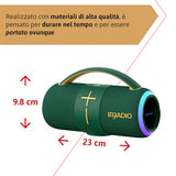IRRADIO IR-H68, Altavoz Bluetooth, difusor inalámbrico Colorido y Potente, Sonido Hi-Fi, Luces LED RGB, Impermeable IPX6, 50 W de Potencia, función True Wireless estéreo, Ideal para Escuchar en