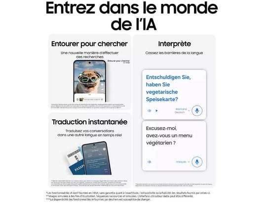 SAMSUNG Galaxy S24 FE, Smartphone AI, 8GB RAM, 128GB, Graphite