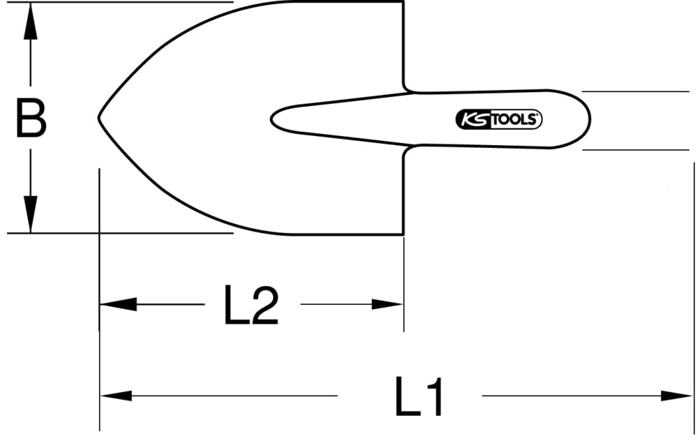 KS Tools 963.9635 Pala tipo Frankfurt BRONZEplus mango recto