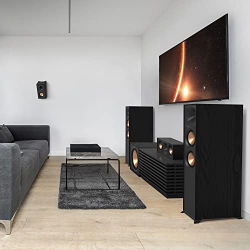 Klipsch R-605FA Black (Unidad) - Altavoz de Suelo Negro con Dolby Atmos - woofer 6.5 Pulgadas