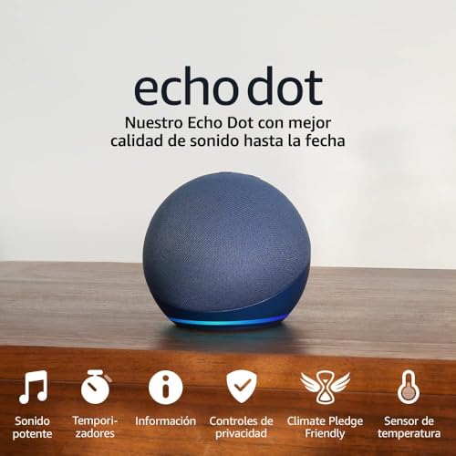 Echo Dot (Última generación) | Altavoz inteligente wifi y Bluetooth con Alexa, con sonido más potente y de mayor amplitud | Azul marino
