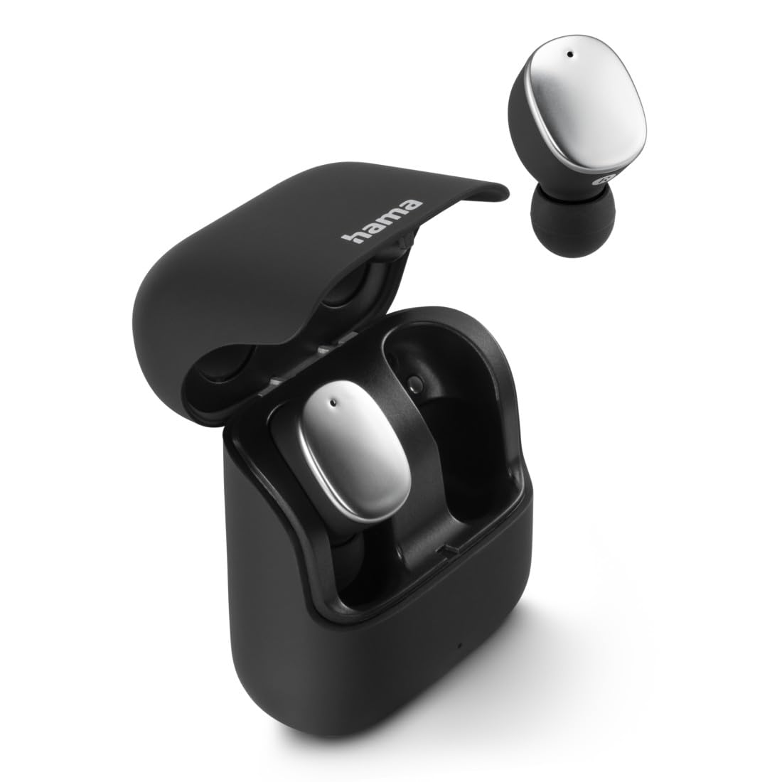 Hama | Auriculares Bluetooth (Control táctil, Resistente a Salpicaduras IPX5, Comandos de Voz, Batería Duradera) Color Negro