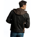URBAN 5887 Chaqueta Moto Hombre en Cuero 58 Gents | Cazadora de Moto de Piel de Cordero | Armadura Removible para Espalda, Hombros y Codos Aprobada por la CE | Marrón | L