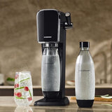 SodaStream Art - Máquina Gasificadora de Agua, con 1 Botella Fuse de 1 L de Plástico Reutilizable y 1 Cilindro de Gas Quick Connect, Hasta 60L de Agua con Gas, Diseño Elegante, Uso Fácil, Color Negro
