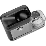WMF Lumero - Molinillo de café espresso eléctrico, 150 W, botones táctiles LED, 40 grados de molienda, contenedor de harina de café, acero inoxidable Cromargan mate