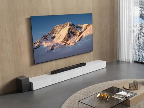 TCL Barra de Sonido Q65H 5.1 Canales para TV, 580 vatios, Cine en casa, Sonido Cine Envolvente, expansión de Sonido, Dolby Atmos, DTS:X, Bluetooth 5.3, HDMI eARC, Mando a Distancia único, USB
