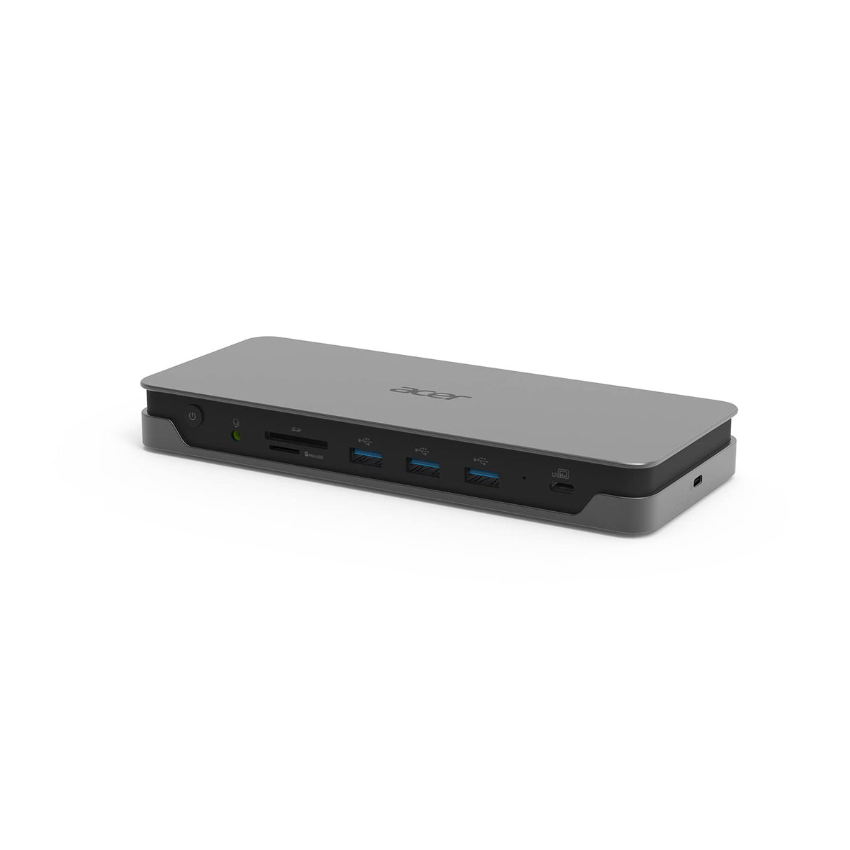 Acer USB C Docking Station - Adaptador DisplayPort, Ethernet, Conexiones HDMI (DisplayPort 1.4, USB (Tipo C, 3.1, Tipo A, Gen.1), Cable RJ45/LAN, Conexión de Audio) Plateado y Negro