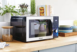 Candy Essenza CMCA29EDLB Horno Microondas Combinado, con Grill, 29L, 1000-2100W, Convección, 5 Niveles de Potencia, Digital, Automenús, Bloqueo Seguridad, Inicio Diferido, Descongelación, Negro e Inox