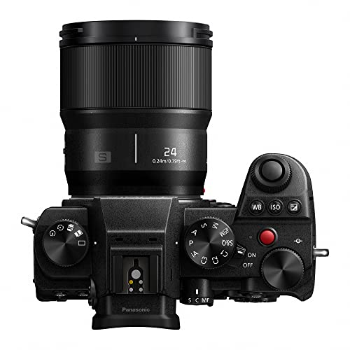 Panasonic LUMIX S Series Lente de cámara, 24 mm F1.8 L Lente Intercambiable para cámaras Digitales de Marco Completo sin Espejo, S-S24