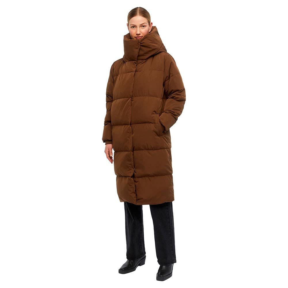Object Objlouise Noos-Chaqueta Larga, Dark Earth, S para Mujer