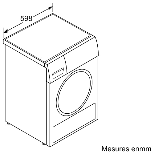 Bosch WQG233D0FR Serie 6 - Secador de secadora con bomba de calor (8 kg, 112 L), diseño antivibración, color blanco
