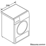 Bosch WQG233D0FR Serie 6 - Secador de secadora con bomba de calor (8 kg, 112 L), diseño antivibración, color blanco