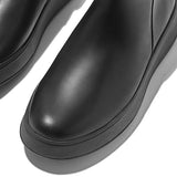 Fitflop Botines de Cuero F-Mode, Botas Cortas al Tobillo Mujer, Todo Negro, 38 EU
