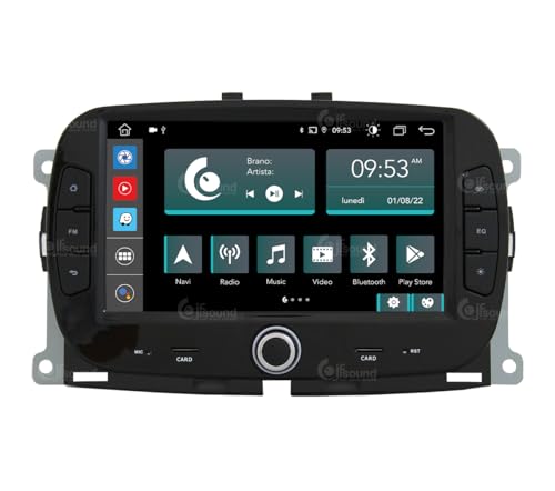 Radio de Coche para Fiat New 500 Android GPS Bluetooth WiFi USB Dab+ Touchscreen 7" 8core Carplay AndroidAuto