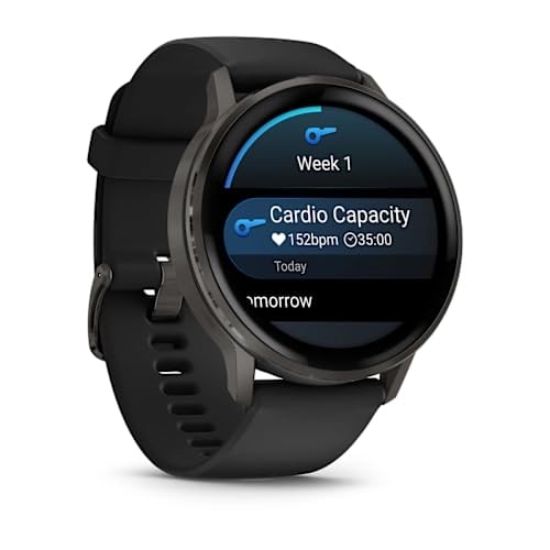 Garmin Venu 4, 45 mm, Smartwatch Premium con GPS, Pantalla táctil AMOLED, Diseño de Acero Inoxidable, Linterna LED, Funciones avanzadas de Salud y Forma física, 14 días de autonomía, Negro