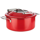 APS 12337 - Plato para refrigerar, 4 Piezas. Conjunto Ø 30,5 cm, Altura: 17,5 cm, Acero Inoxidable 18/8, Rojo
