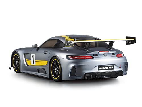 Tamiya 58639 58639-1 Mercedes-Benz 1:10 AMG GT3 (TT-02) -teledirigido Coche eléctrico RC Modelo de Kit de vehículo en Carretera de policarbonato carrocería-Sin lacado-58639