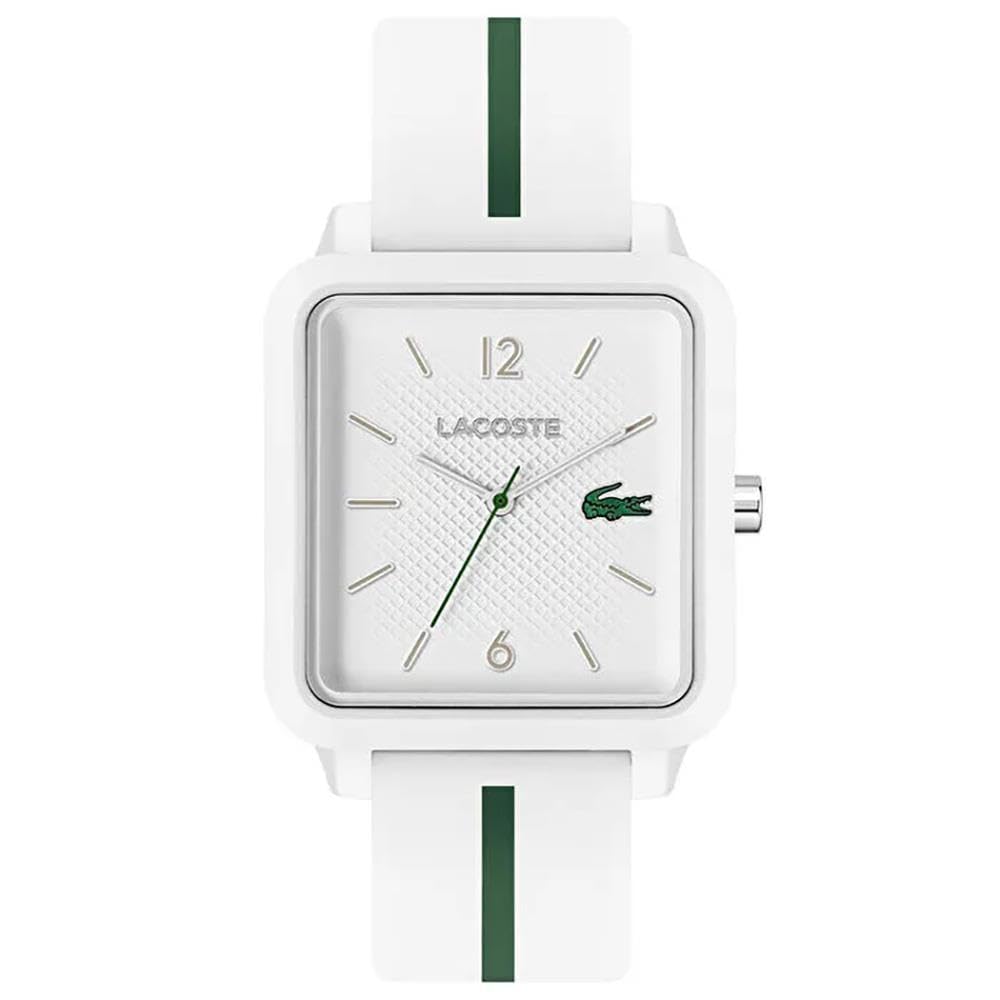 Lacoste Reloj Analógico de Cuarzo para Hombre Colección LACOSTE.12.12 Studio con Correa de Silicona Blanca - 2011251