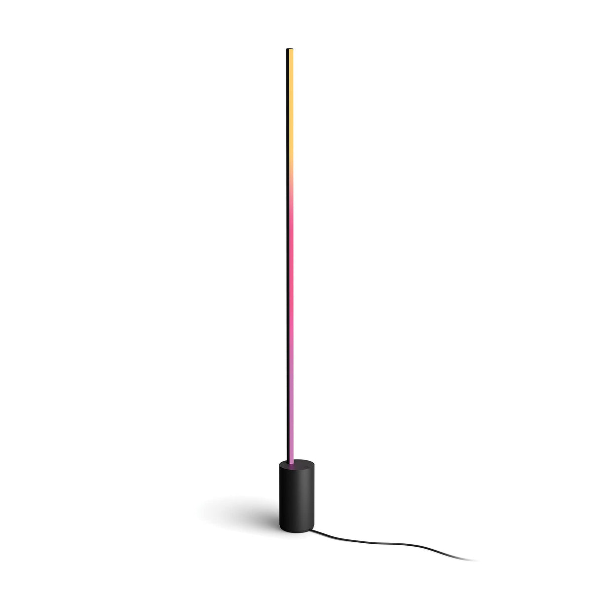Philips Hue Gradient Signe – Lámpara inteligente, Lámpara de Pie LED Inteligente, Luz Blanca y Luces de Colores, sistema de iluminación con tira led Compatible con Alexa y Google Home, Color Negro